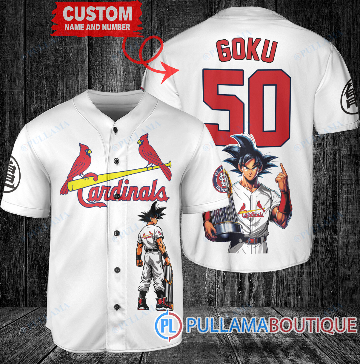 Pittsburgh Pirates x Son Goku Kakarot Super Saiyan Dragon Ball Z with Trophy Baseball Jersey Gold City Connect V2