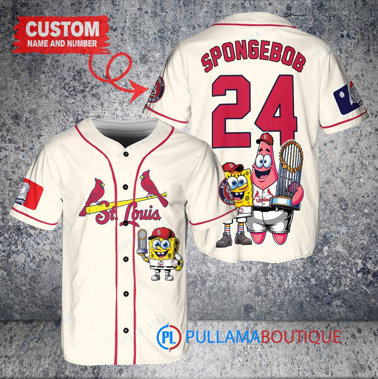 San Diego Padres x SpongeBob SquarePants with Trophy Custom Baseball Jersey White