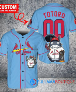 St. Louis Cardinals x Totoro Studio Ghibli Baseball Jersey – Light Blue