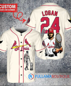 St. Louis Cardinals x Wolverine Logan with Trophy Custom Baseball Jersey Cream