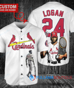 St. Louis Cardinals x Wolverine Logan with Trophy Custom Baseball Jersey White