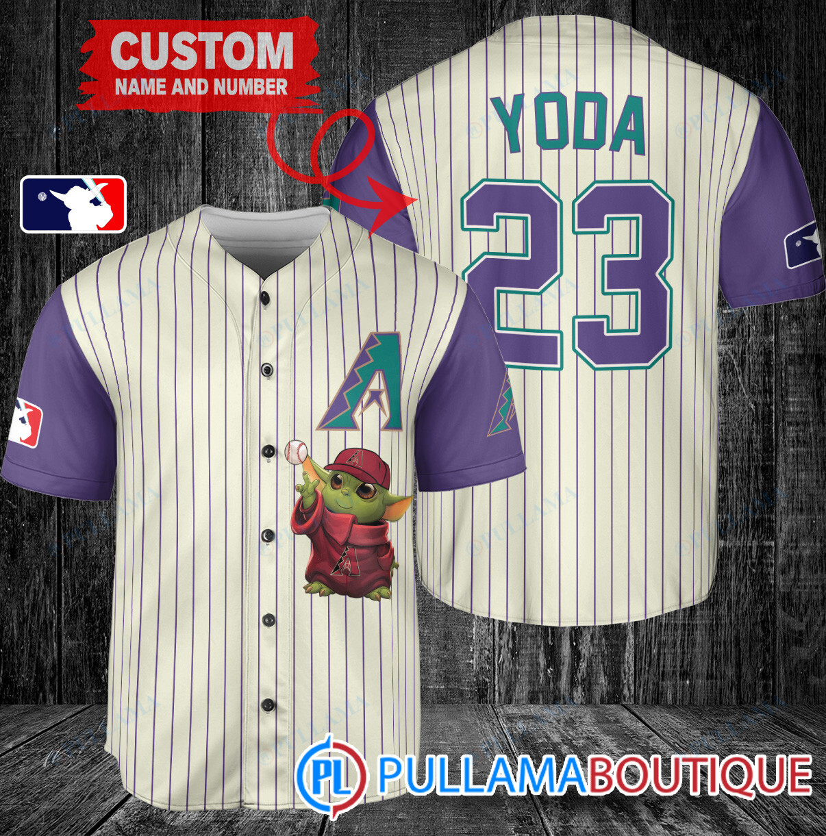 Star Wars Baby Yoda Chicago Cubs Custom Baseball Jersey Navy