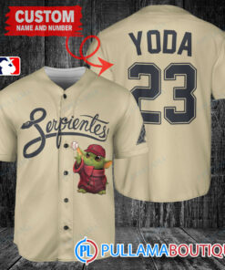 Star Wars Baby Yoda Arizona Diamondbacks Custom Baseball Jersey Sand