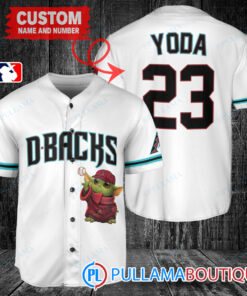 Star Wars Baby Yoda Arizona Diamondbacks Custom Baseball Jersey White