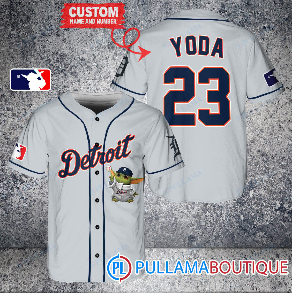 Star Wars Baby Yoda Cincinnati Reds Custom Baseball Jersey Gray