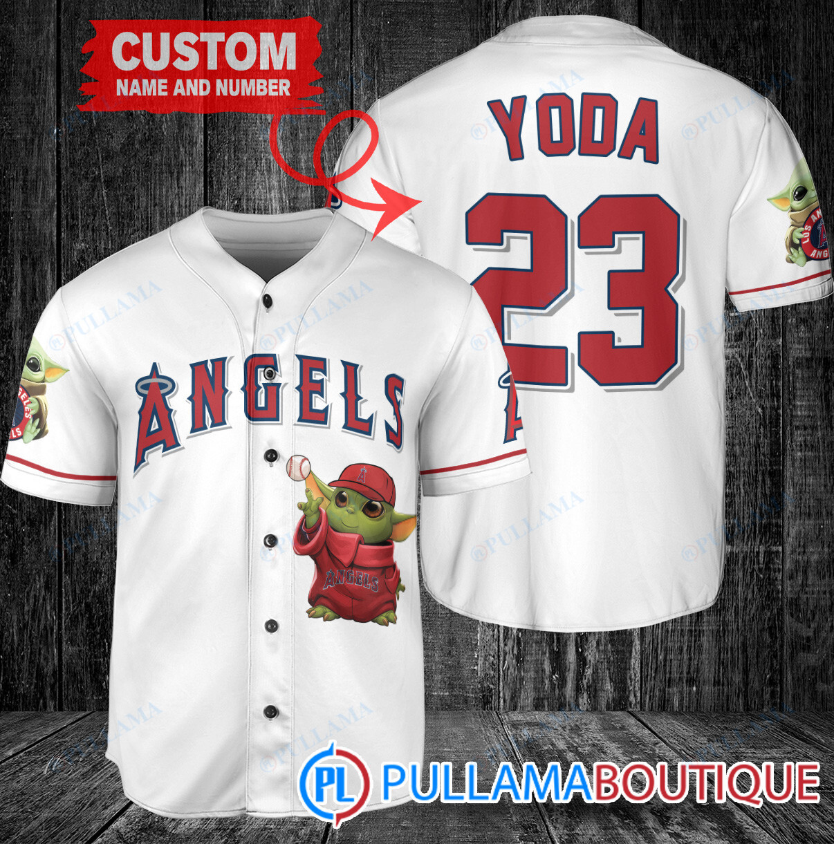 Star Wars Baby Yoda Detroit Tigers Custom Baseball Jersey White