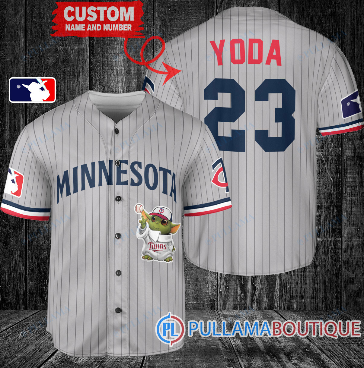 Star Wars Baby Yoda Tampa Bay Rays Custom Baseball Jersey Navy