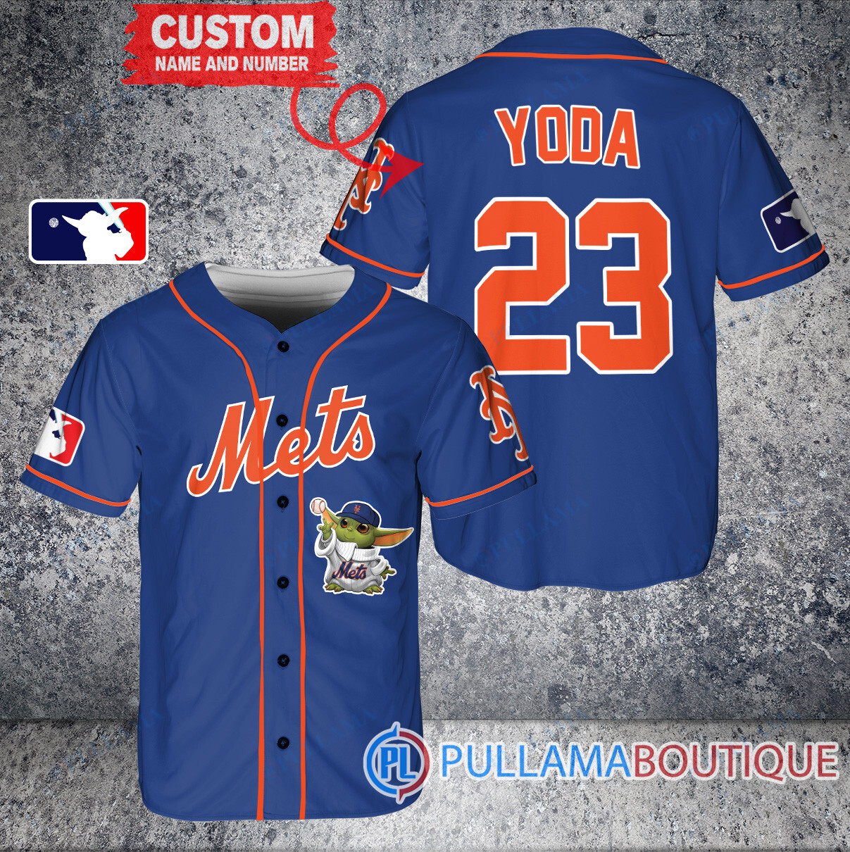 Star Wars Baby Yoda New York Yankees Custom Baseball Jersey Gray