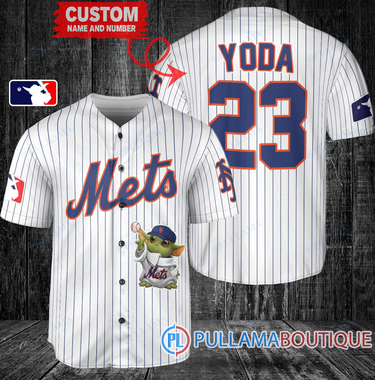 Star Wars Baby Yoda Milwaukee Brewers Custom Baseball Jersey Cream