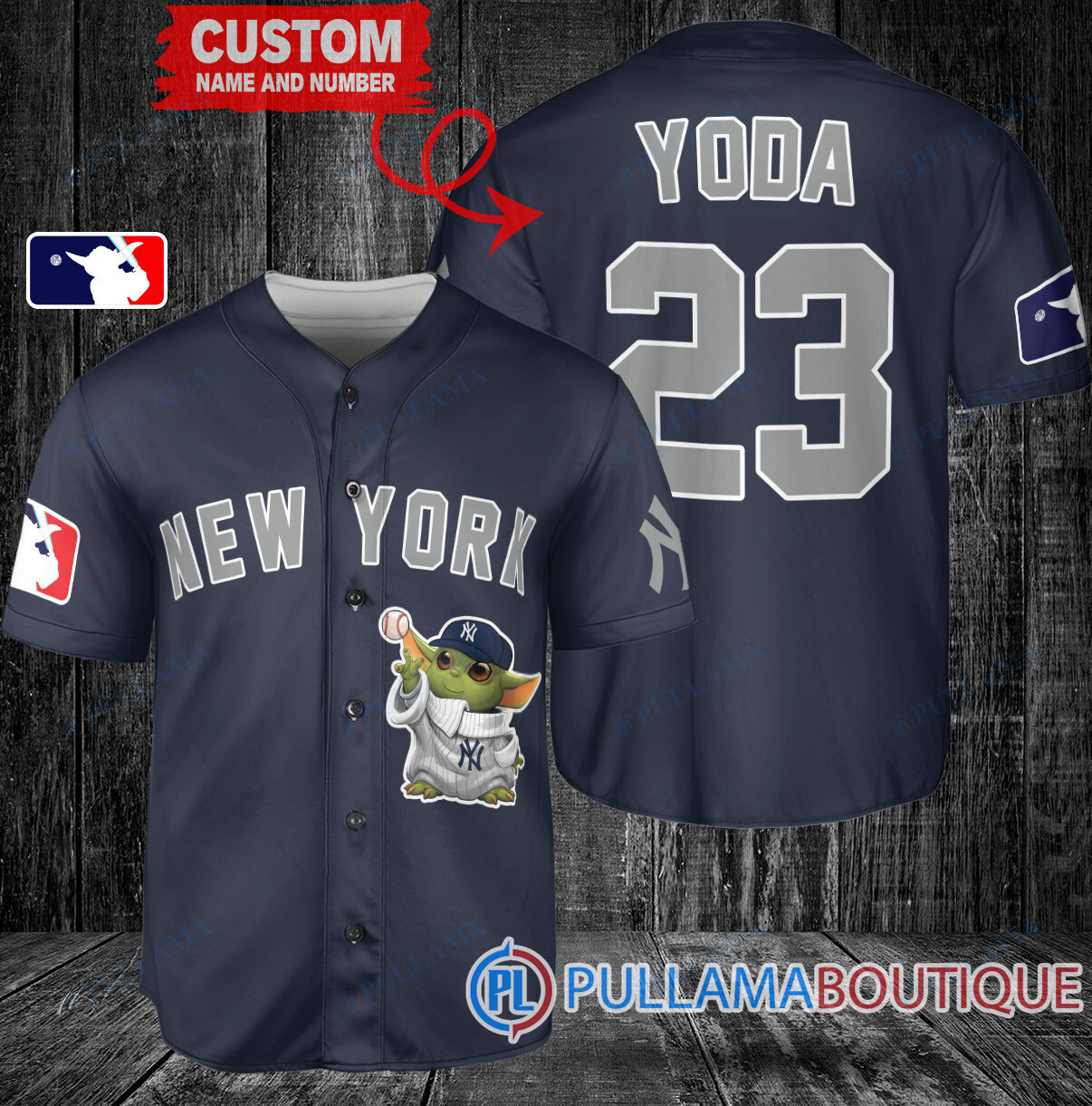 Star Wars Baby Yoda Detroit Tigers Custom Baseball Jersey White