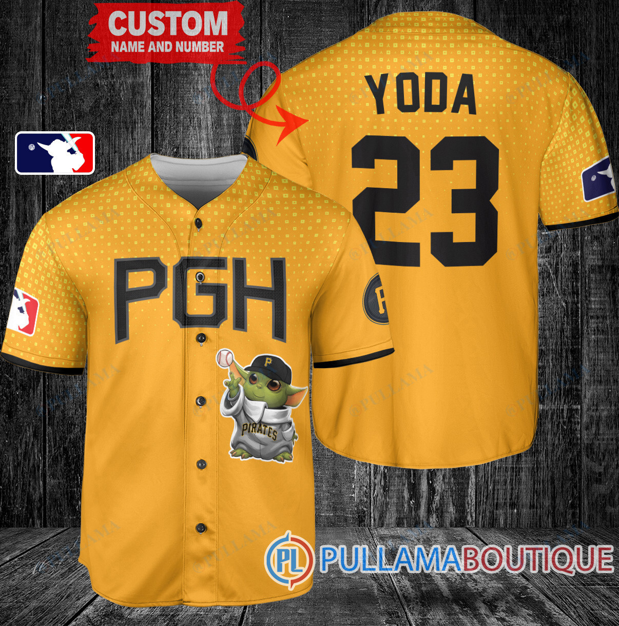 Star Wars Baby Yoda Milwaukee Brewers Custom Baseball Jersey White