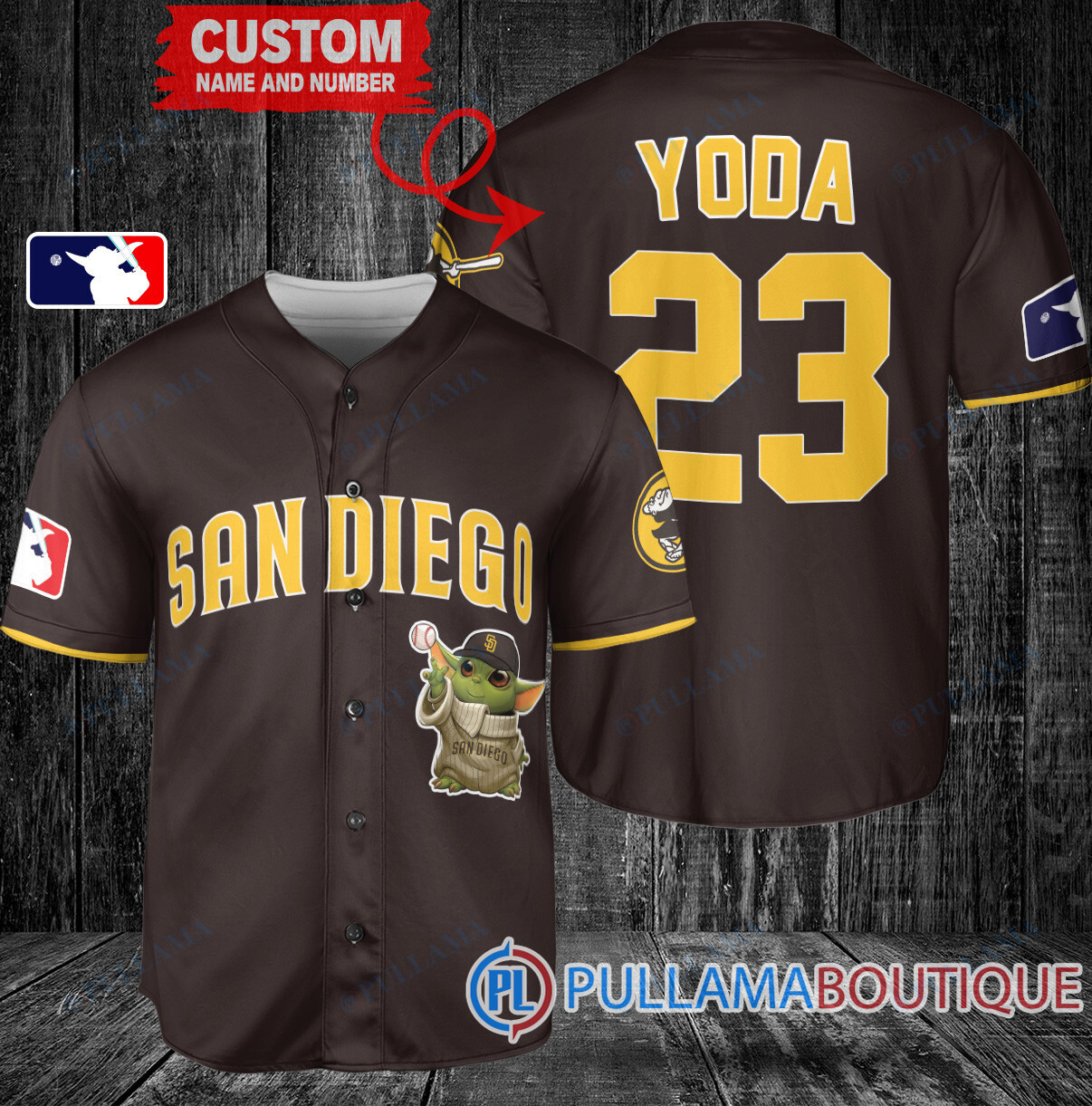 Star Wars Baby Yoda Pittsburgh Pirates Custom Baseball Jersey Gray