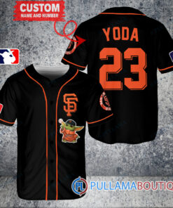 Star Wars Baby Yoda San Francisco Giants Custom Baseball Jersey Black