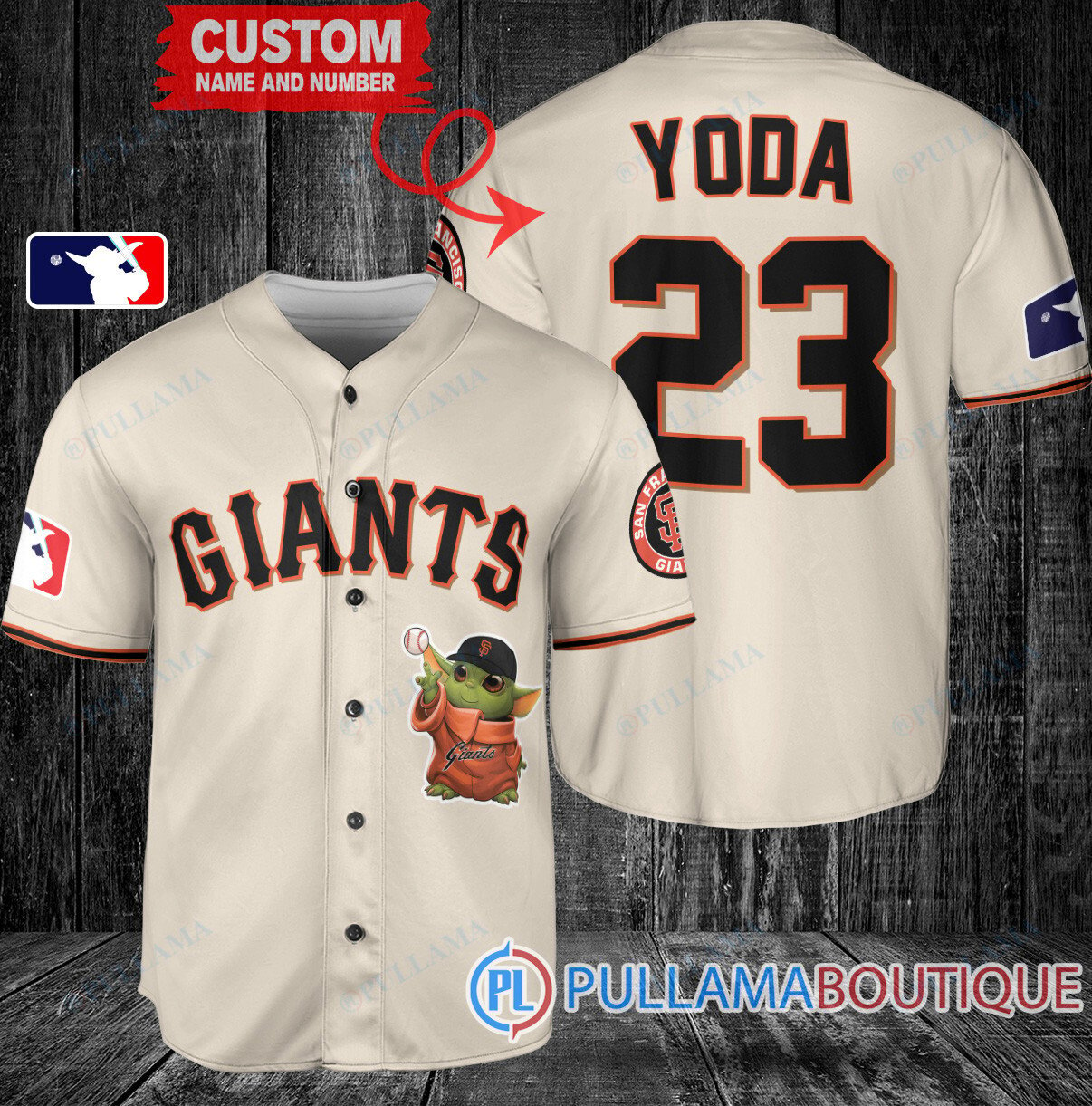 Star Wars Baby Yoda San Diego Padres Custom Baseball Jersey Brown