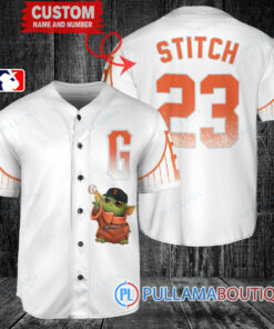 Star Wars Baby Yoda San Francisco Giants Custom Baseball Jersey White City Connect