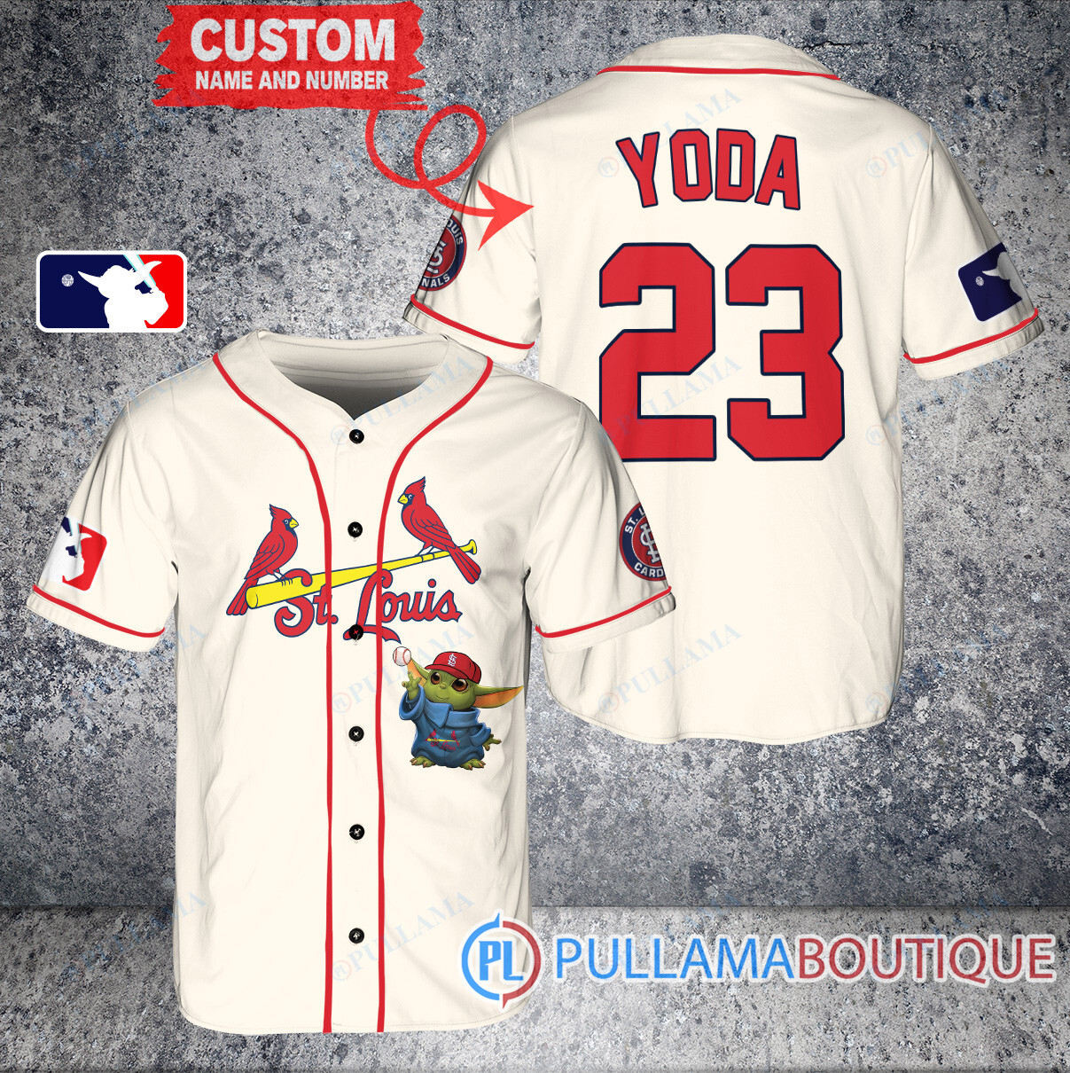 Star Wars Baby Yoda Miami Marlins Custom Baseball Jersey Black