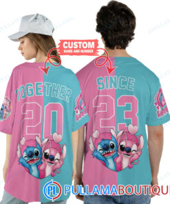 Stitch & Angel Valentine’s Matching Custom Baseball Jerseys