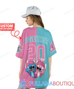 Stitch & Angel Valentine’s Matching Custom Baseball Jerseys