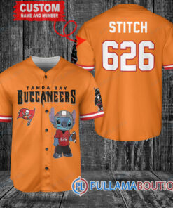 Tampa Bay Buccaneers Stitch Custom Baseball Jersey Orange