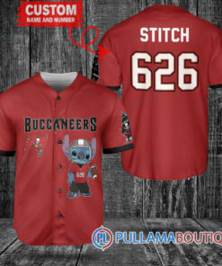 Tampa Bay Buccaneers Stitch Custom Baseball Jersey Red