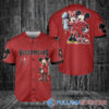 Tennessee Titans x Mickey and Minnie with Trophy Baseball Jersey Blue