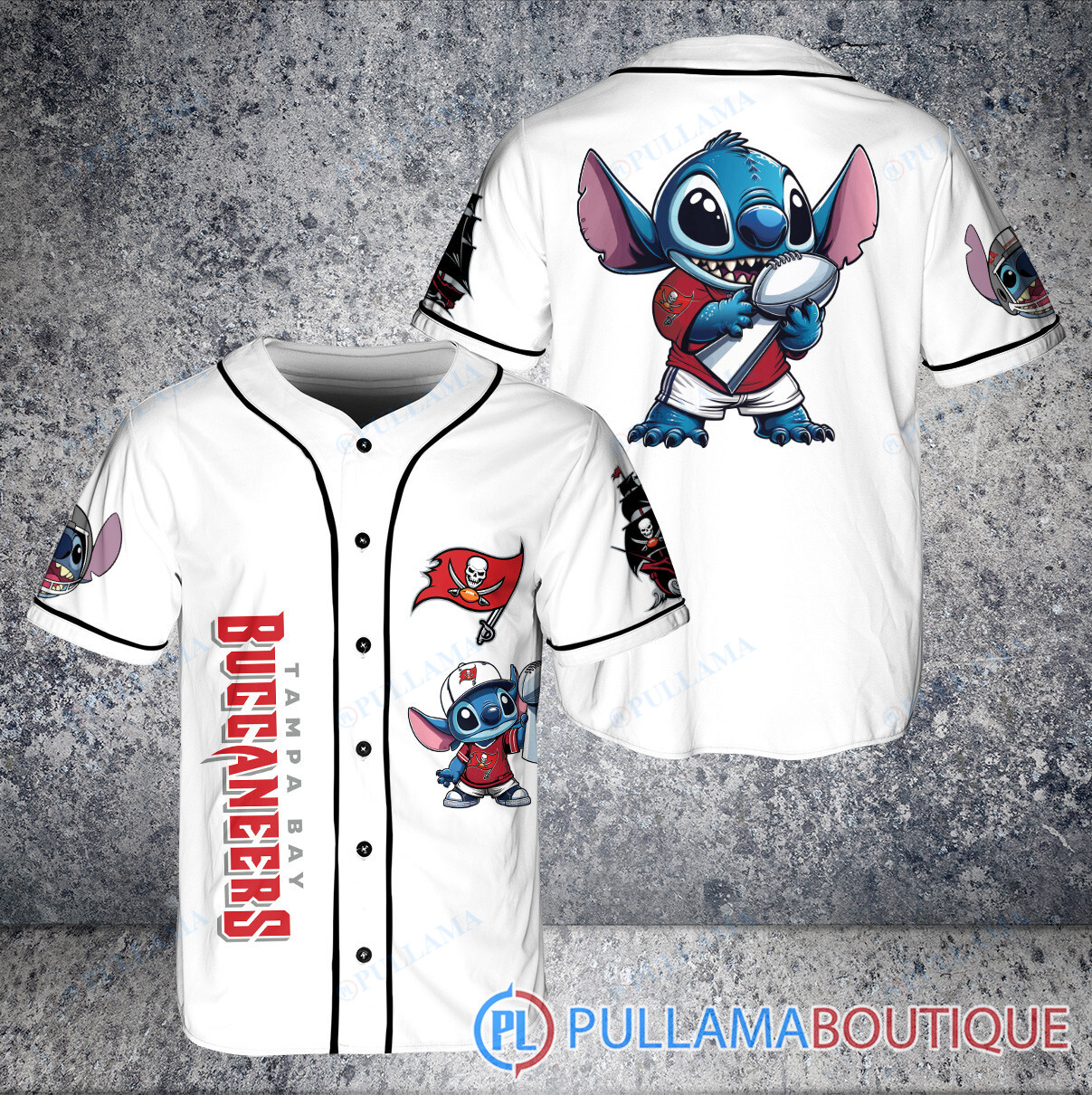 Tennessee Titans x Stitch with Trophy Baseball Jersey Blue