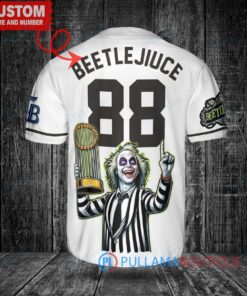 Tampa Bay Rays Beetlejuice Halloween World Series Trophy Baseball Jersey