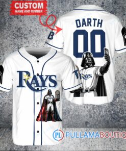 Tampa Bay Rays Darth Vader Star Wars Trophy Baseball Jersey White Replica