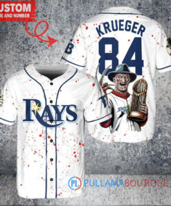 Tampa Bay Rays Freddy Krueger Halloween World Series Trophy Jersey White Replica