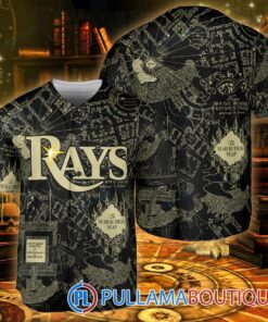 Tampa Bay Rays Harry Potter The Marauders Map Baseball Jersey Black