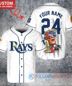 Tampa Bay Rays Limited Edition World Series Trophy Baseball Jersey White Replica