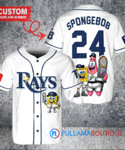 Tampa Bay Rays SpongeBob SquarePants Trophy Baseball Jersey White Replica