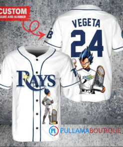 Tampa Bay Rays Vegeta Super Saiyan Dragon Ball Z Baseball Jersey White Replica