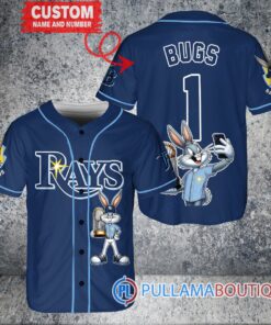 Tampa Bay Rays x Bugs Bunny with Trophy Baseball Jersey Navy