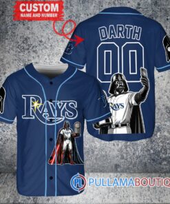 Tampa Bay Rays x Darth Vader Star Wars with Trophy Baseball Jersey Navy