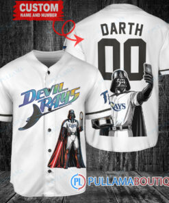 Tampa Bay Rays x Darth Vader Star Wars with Trophy Baseball Jersey White Alternate Replica