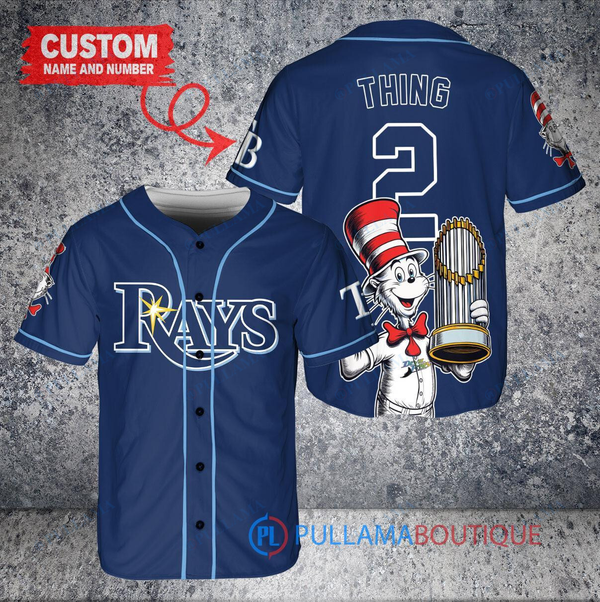 Houston Astros x Dr Seuss with World Series Trophy Custom Baseball Jersey Gray