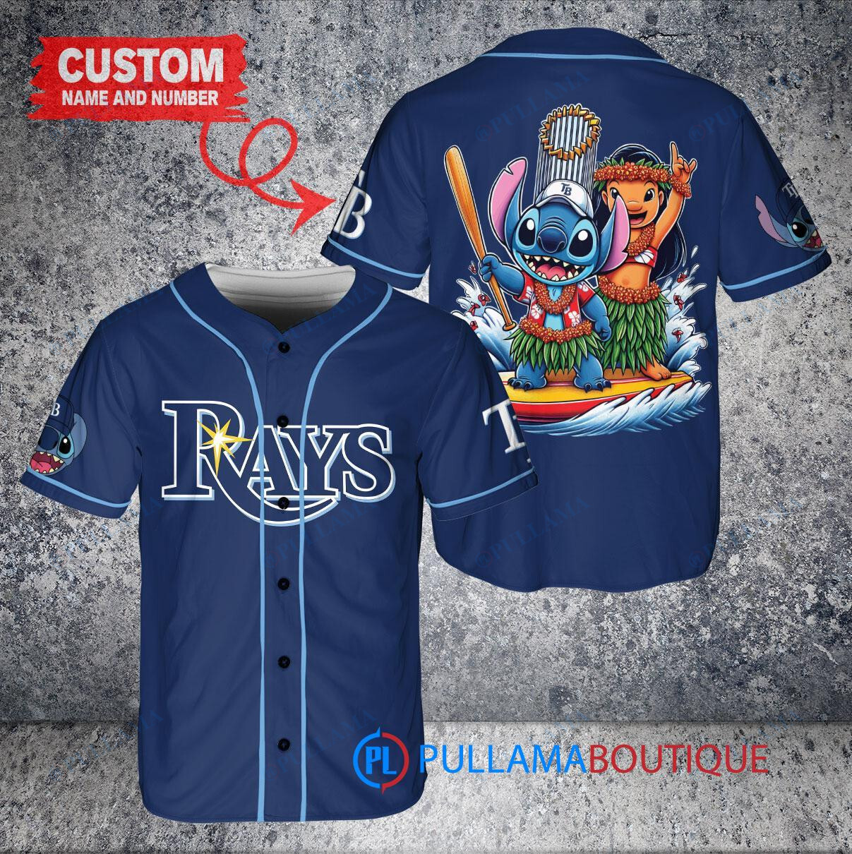 Minnesota Twins x Lilo & Stitch with Trophy Baseball Jersey Gray Road