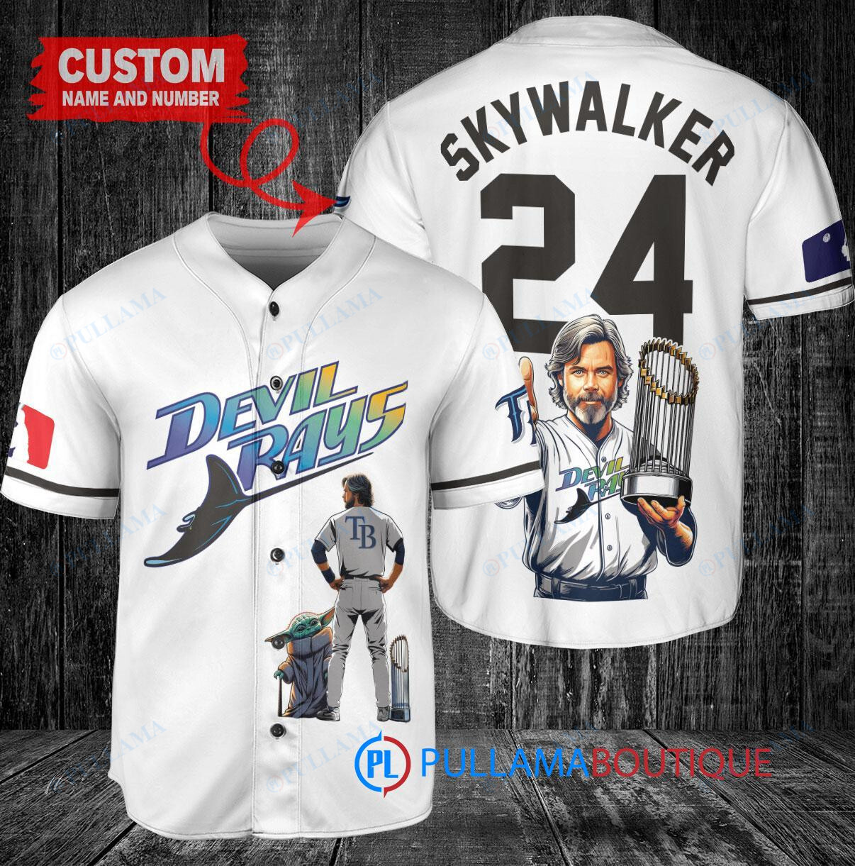 Houston Astros x Luke Skywalker Star Wars with Trophy Custom Baseball Jersey Orange