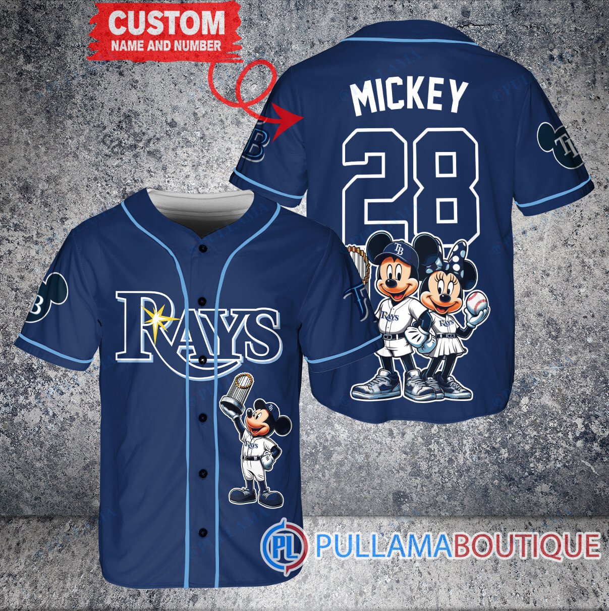 Arizona Diamondbacks x Mickey and Minnie with Trophy Baseball Jersey White