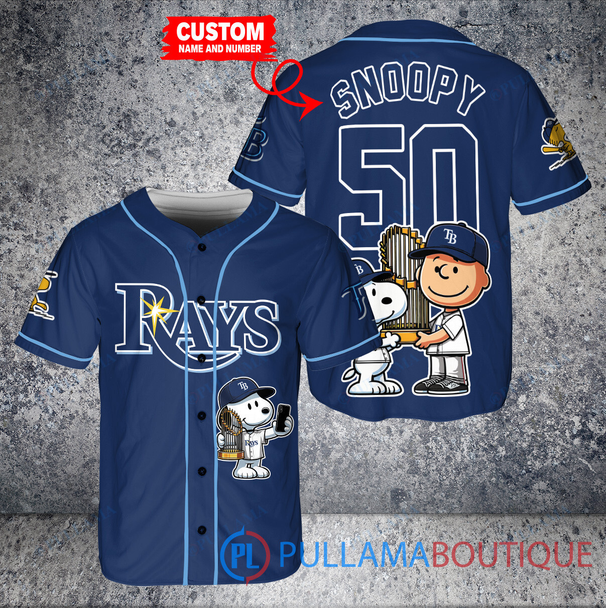 Kansas City Royals x Snoopy and Charlie Brown with Trophy Baseball Jersey White