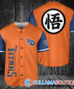 Tennessee Titans Dragon Ball Z Goku Baseball Jersey