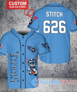 Tennessee Titans Stitch Custom Baseball Jersey Blue