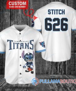 Tennessee Titans Stitch Custom Baseball Jersey White