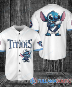 Tennessee Titans x Stitch with Trophy Baseball Jersey White