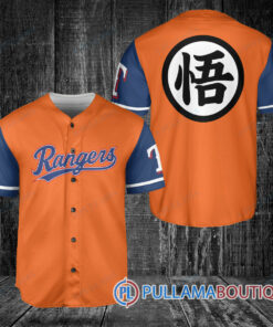 Texas Rangers Dragon Ball Z Goku Baseball Jersey