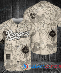 Texas Rangers Harry Potter The Marauders Map Baseball Jersey