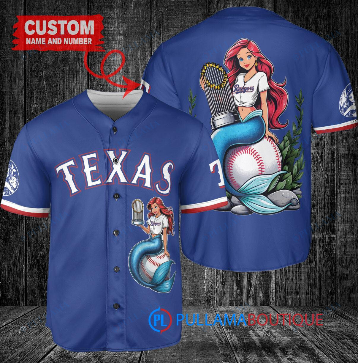 Oakland Athletics x Ariel Mermaid with Trophy Custom Baseball Jersey Gold