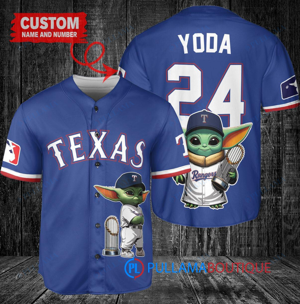 Philadelphia Phillies x Baby Yoda Star Wars The Mandalorian with Trophy Custom Baseball Jersey Blue City Connect