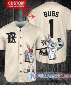 Texas Rangers x Bugs Bunny with Trophy Baseball Jersey Cream